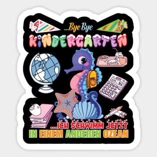 Einschulung Schulkind Seepferdchen Sticker